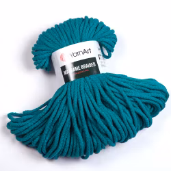 KOMMER 4.JULI YarnArt Macrame Braided 4 mm, Sjøblå