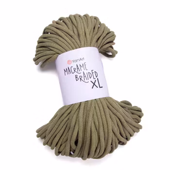 YarnArt Macrame Braided XL 9 mm, Mosegrønn