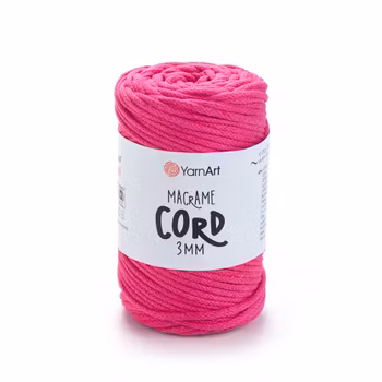 YarnArt Macrame Cord 3 mm, Mørkerosa