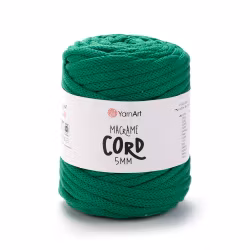 KOMMER 4.JULI YarnArt Macrame Cord 5 mm, Grønn