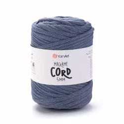 KOMMER 4.JULI YarnArt Macrame Cord 5 mm, Jeansblå