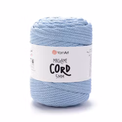 KOMMER 4.JULI YarnArt Macrame Cord 5 mm, Lyseblå