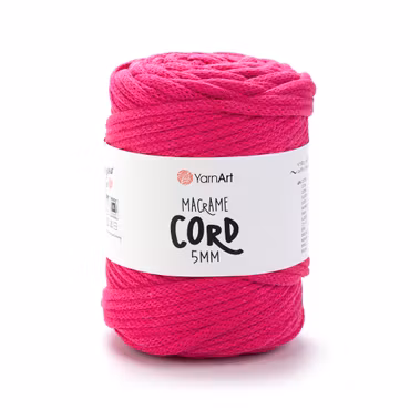 YarnArt Macrame Cord 5 mm, Mørkerosa