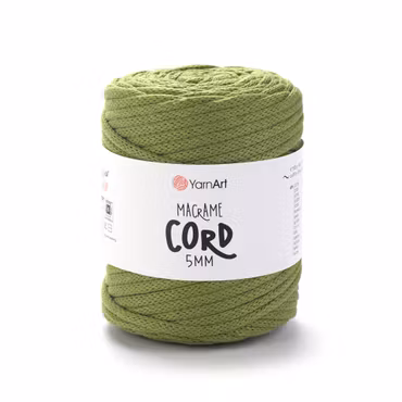 YarnArt Macrame Cord 5 mm, Mosegrønn