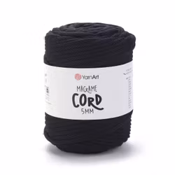 KOMMER 4.JULI YarnArt Macrame Cord 5 mm, Sort
