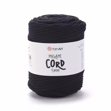 YarnArt Macrame Cord 5 mm, Sort