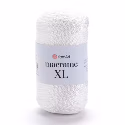 KOMMER 4.JULI YarnArt Macrame XL 3 mm, Hvit