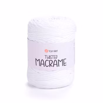 YarnArt Twisted Macrame 5 mm, Hvit