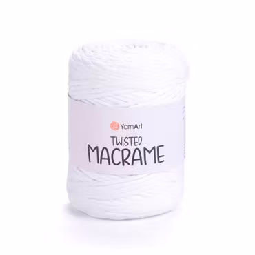 YarnArt Twisted Macrame 5 mm, Hvit