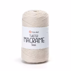 KOMMER 4.JULI YarnArt Twisted Macrame 3 mm, Beige
