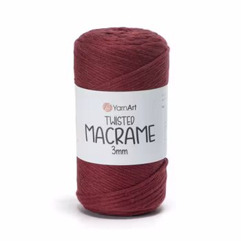 YarnArt Twisted Macrame 3 mm, Vinrød