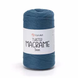 KOMMER 4.JULI YarnArt Twisted Macrame 3 mm, Jeansblå