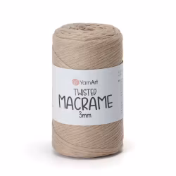 KOMMER 4.JULI YarnArt Twisted Macrame 3 mm, Lysebrun