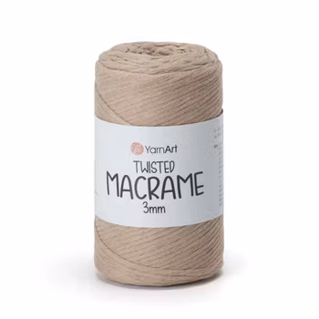 YarnArt Twisted Macrame 3 mm, Lysebrun