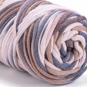 YarnArt Macrame Cord VR 3 mm, Brun/Blå