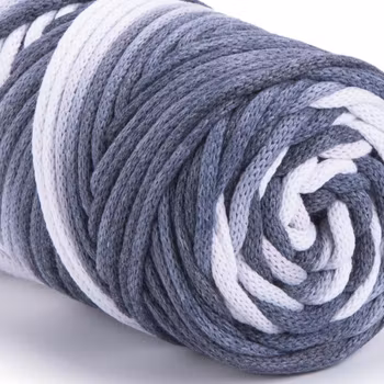 YarnArt Macrame Cord VR 3 mm, Sort/Hvit
