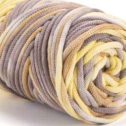 KOMMER 4.JULI YarnArt Macrame Cord VR 3 mm, Gul/Brun