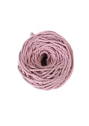 Bobbiny 3-tvunnet tau 3 mm, Blush