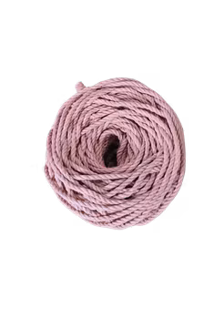 Bobbiny 3-tvunnet tau 3 mm, Blush
