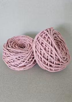 Bobbiny 3-tvunnet tau 3 mm, Blush