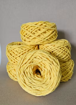 WelcomeYarn Singeltvunnet 3 mm, Gul
