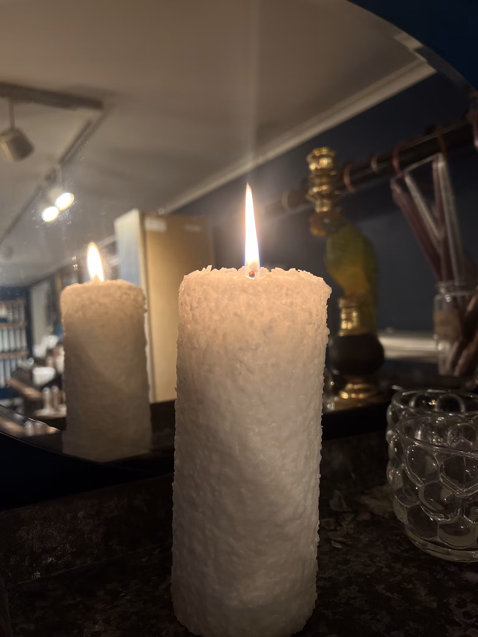 Blockljus Snöljus, 14 cm