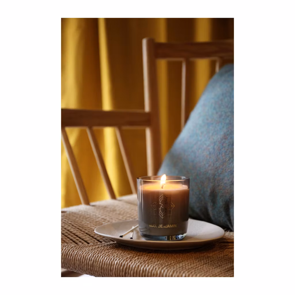 Ljus med Trälock 210g, Acqua Viva