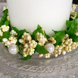 Ljusmanschett Creme, mellan.