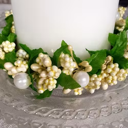 Ljusmanschett Creme, mellan.