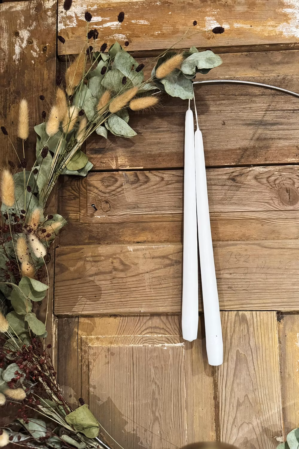 Handstöpta ljus, 35 cm Vit