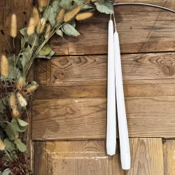 Handstöpta ljus, 35 cm Vit