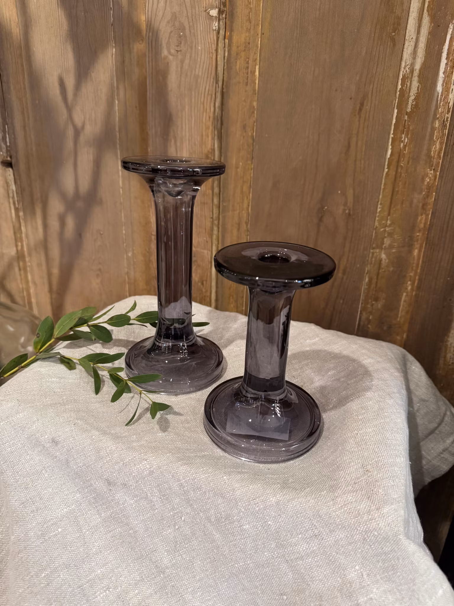 Ljushållare mörkt glas