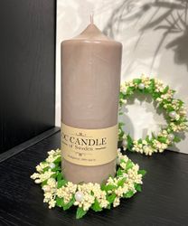 Ljusmanschett creme stor