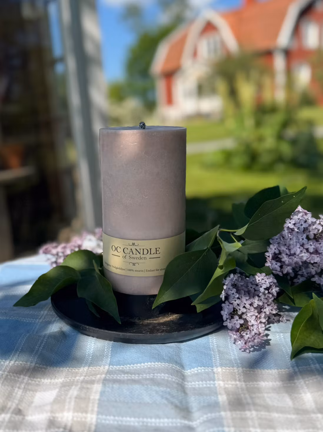 Trädgårdsljus, 20 cm, Puder