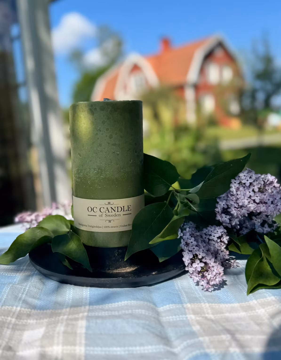 Trädgårdsljus, 20 cm, Grön