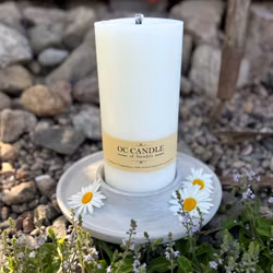 Trädgårdsljus, 20 cm, Vit