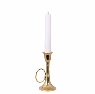 Ljusstake Trumpet Mässing Låg