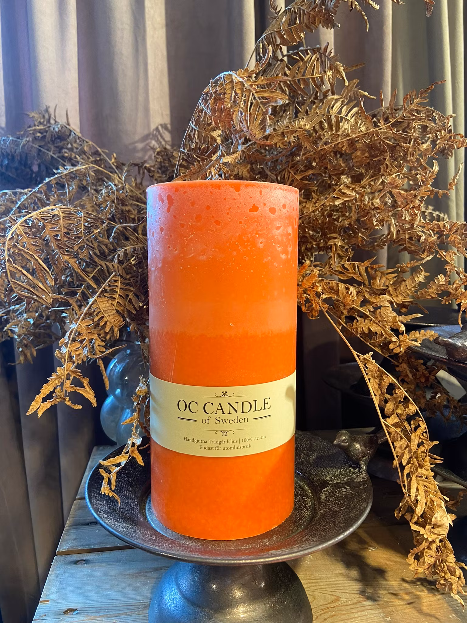 Trädgårdsljus, 20 cm, Pumpa