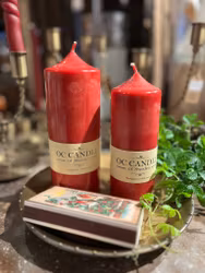 Blockljus Röd, 16 cm