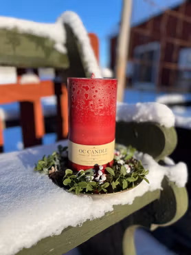 Trädgårdsljus, 20 cm, Röd