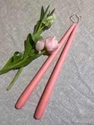 Handstöpta ljus, rosa