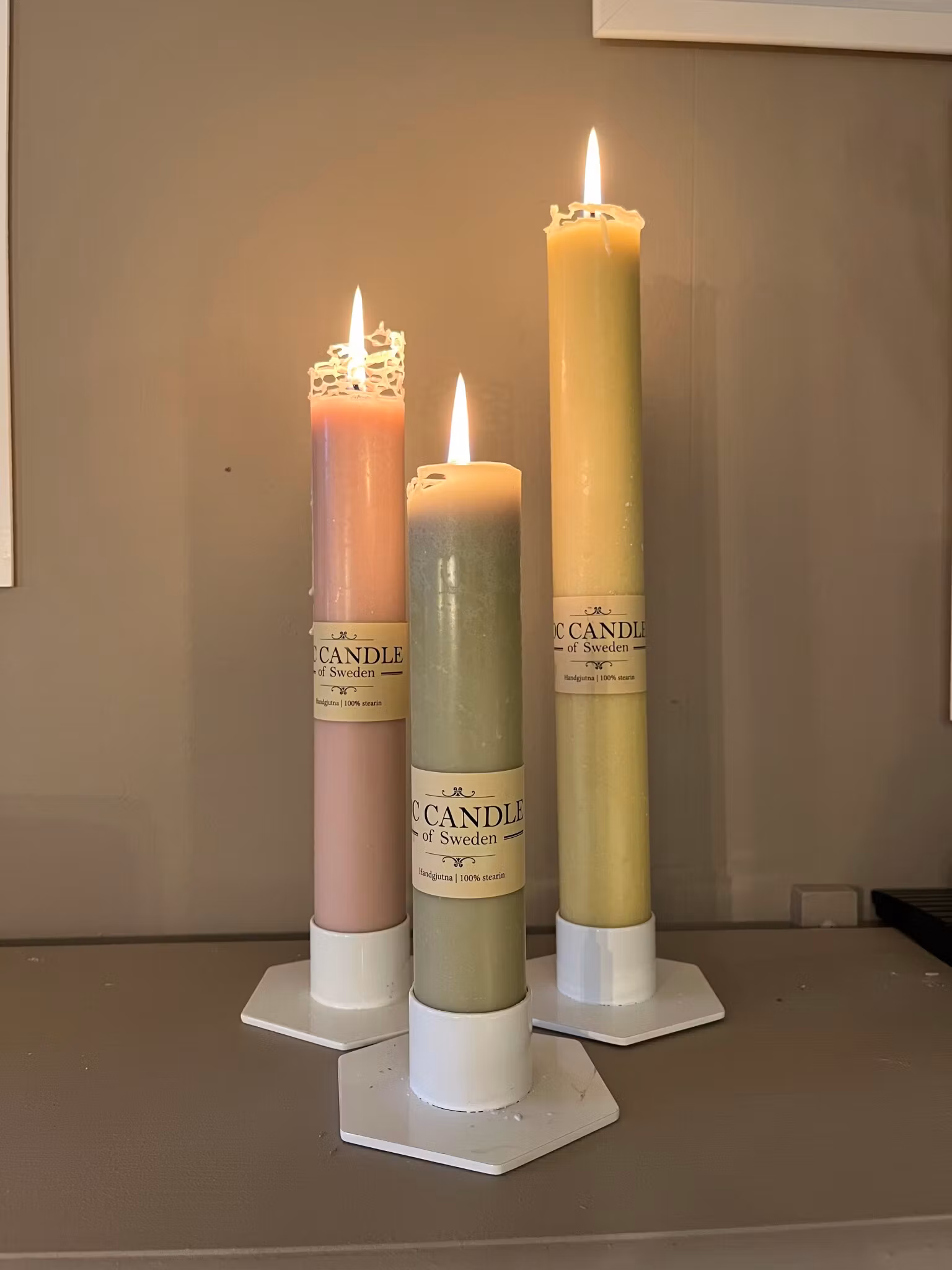 Ljusspira 20 cm LJUSGRÖN