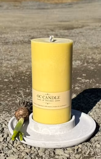 Trädgårdsljus, 20 cm, Gul