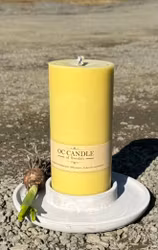 Trädgårdsljus, 20 cm, Gul