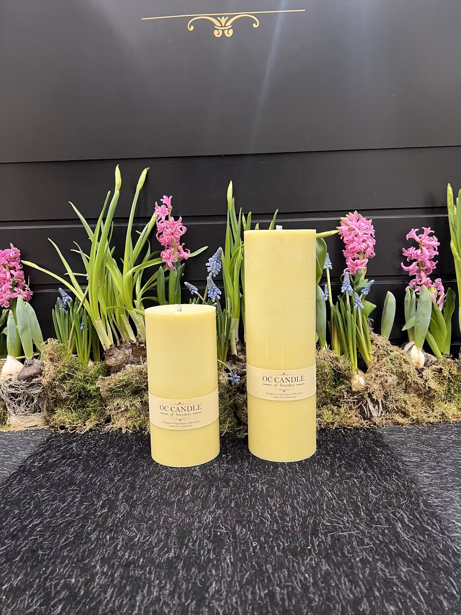 Trädgårdsljus, 20 cm, Gul