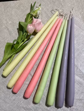 Handstöpta ljus, ljusgrön