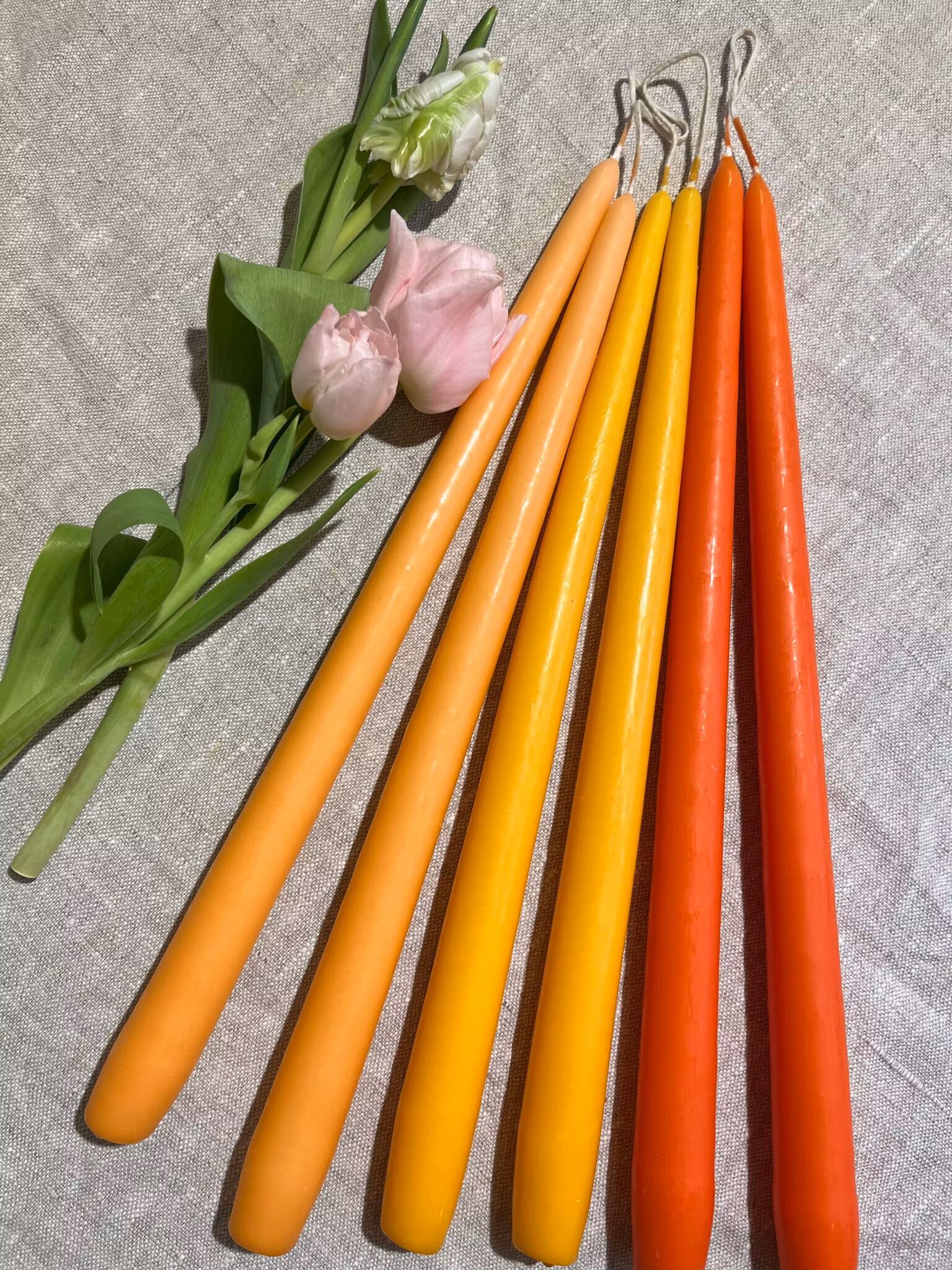 Handstöpta ljus, Orange