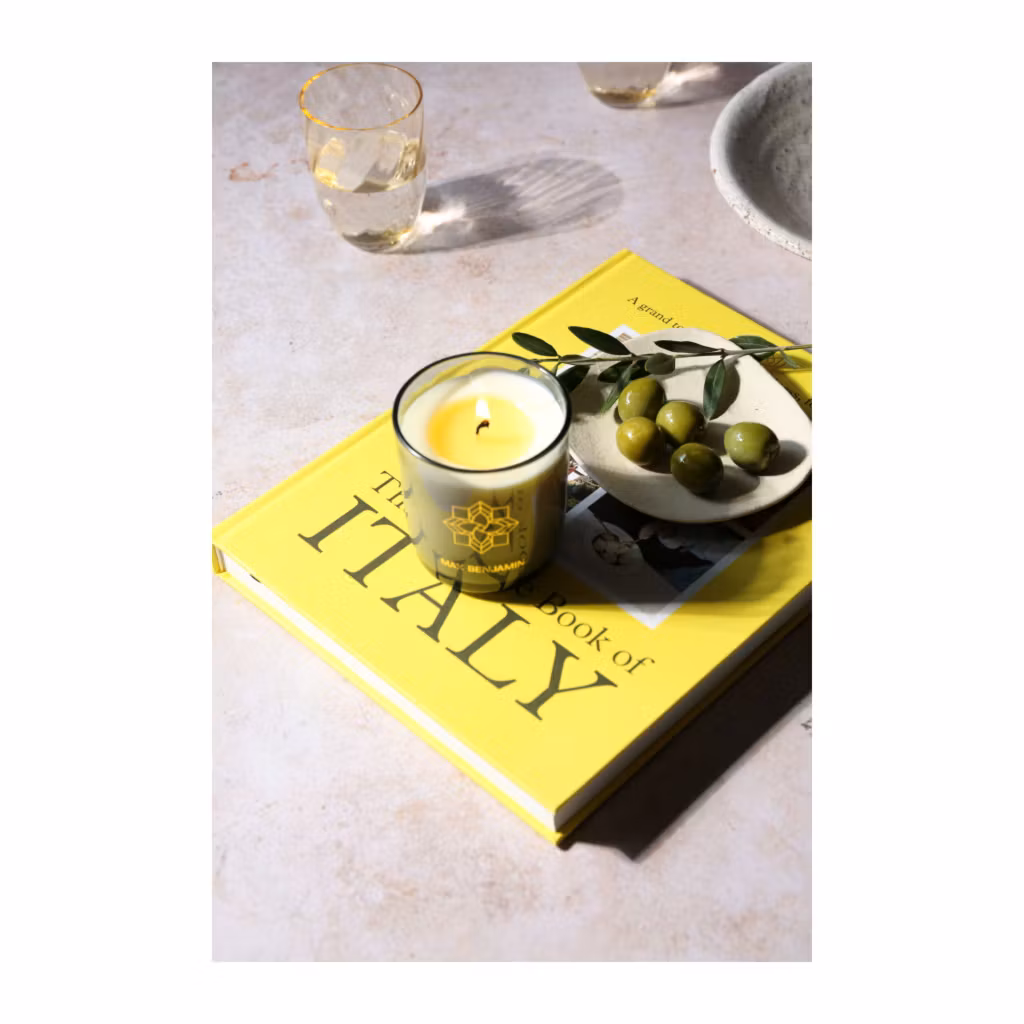 Ljus med Trälock 210g, Lemongrass and Ginger