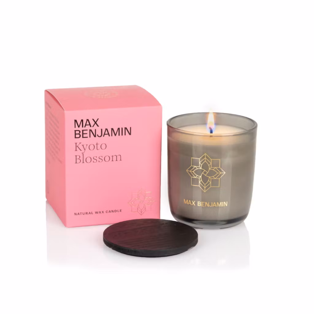 Ljus med Trälock 210g, Kyoto Blossom