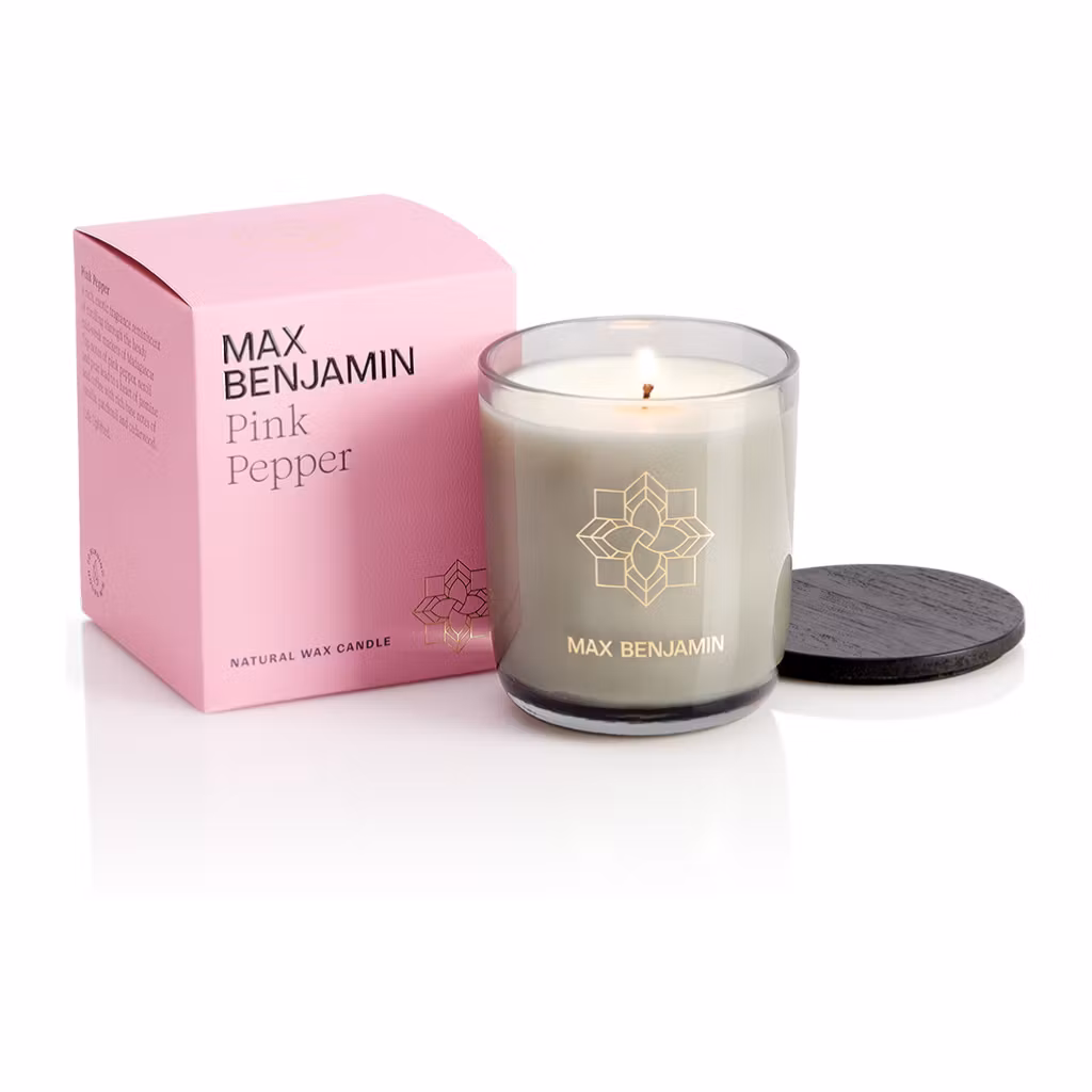 Ljus med Trälock 210g, Pink Pepper